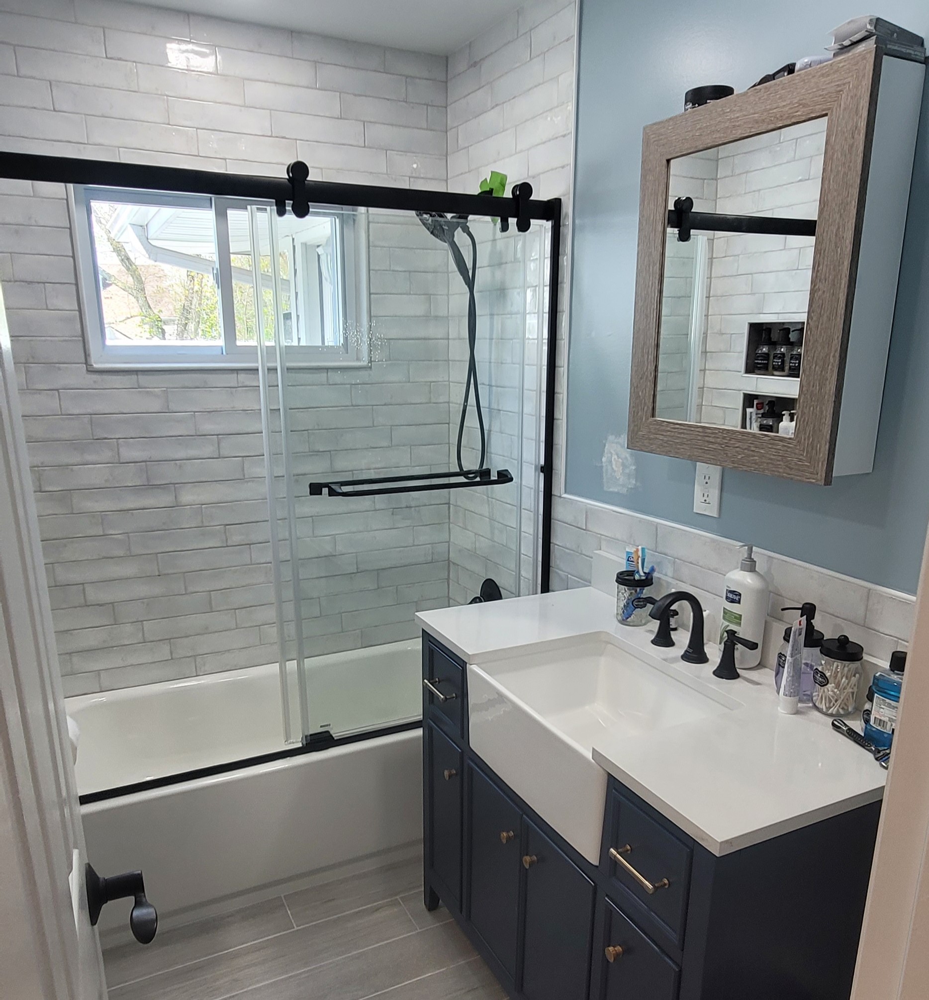 Bathroom remodel finished project.