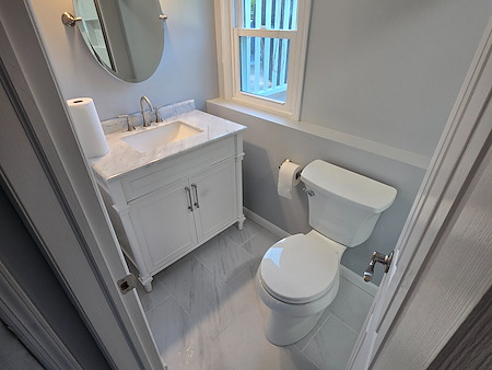 5 day bathroom remodel in Sayville, New York
