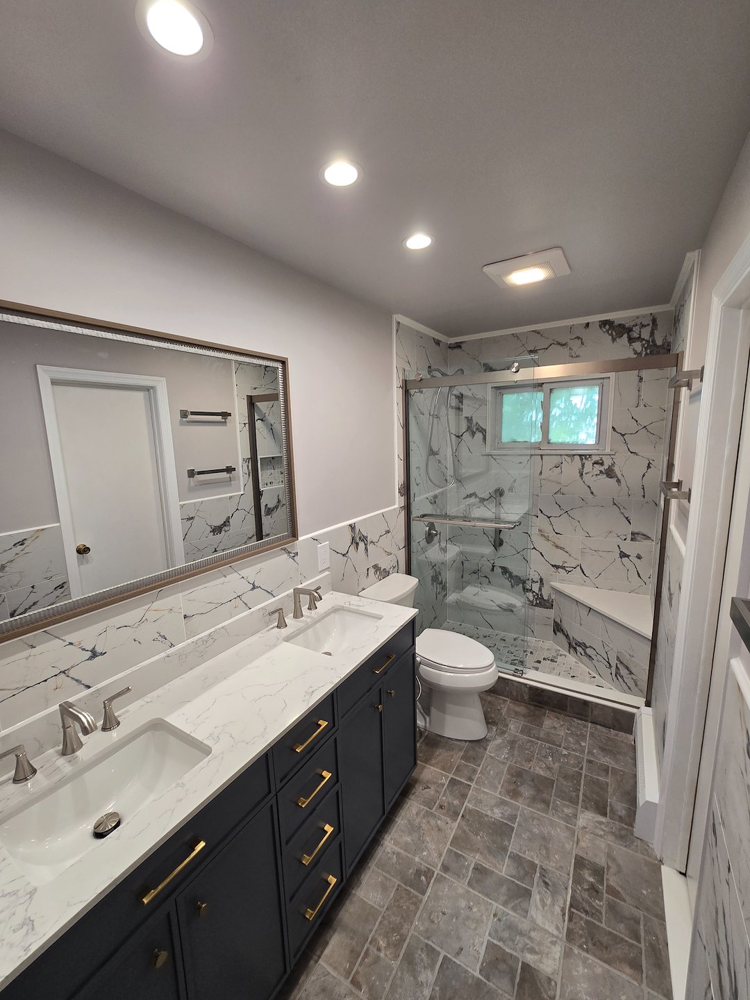 Full gut Bathroom renovation in Holbrook, New York